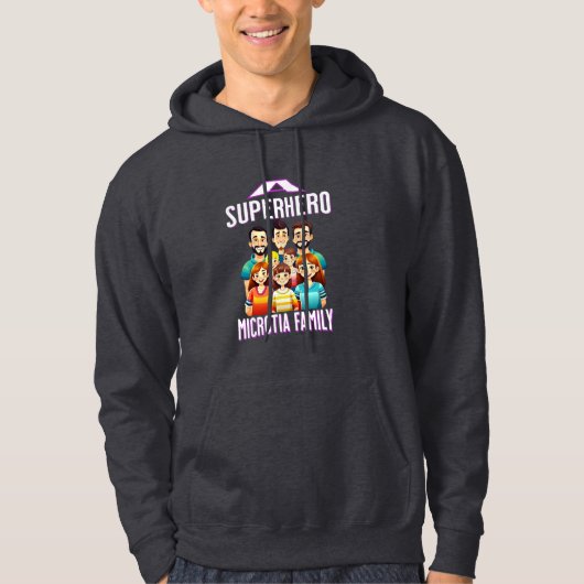 Superheld microtie hoodie (Voorkant)