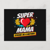 Superheld Moeder - Sterk Als Een Moeder - Super Ma Briefkaart (Voorkant)