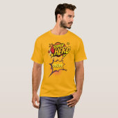 Superheld Moeder Stripboek Stijl T-shirt (Voorkant volledig)