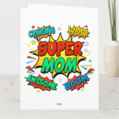 Superheld Moeder Voor Vrouwen Kaart (Achterkant)