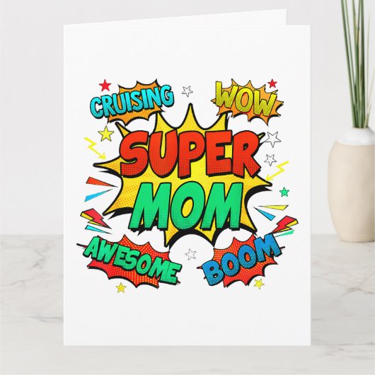 Superheld Moeder Voor Vrouwen Kaart (Voorkant)