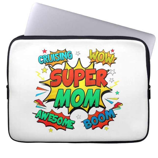 Superheld Moeder Voor Vrouwen Laptop Sleeve (Voorkant)
