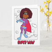 Superheld Moederdag Kaart voor een Super Mum (Gele Bloem)