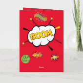 Superheld Monogram Birthday Surprise Kinder Card Kaart (Achterkant)