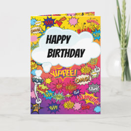 Superheld Monogram Birthday Surprise Kinder Card Kaart