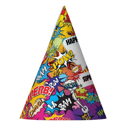 Superheld Monogram Birthday Surprise Kinder Feesthoedjes (Links)