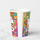 Superheld Monogram Birthday Surprise Kinder Papieren Bekers (Rechts)