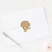 superheld muffin man karakter ronde sticker (Envelop)