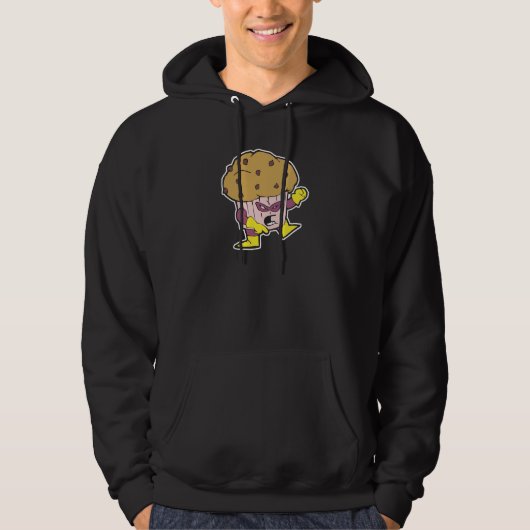 superheld muffin man personage hoodie (Voorkant)