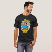 Superheld Muis Mighty Dad Pow Boom Papa's D T-shirt (Voorkant volledig)
