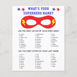 Superheld Name Generator Game