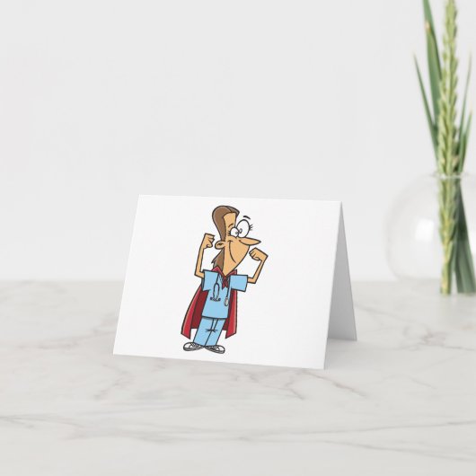Superheld Nurse Bedankkaart (Voorkant)
