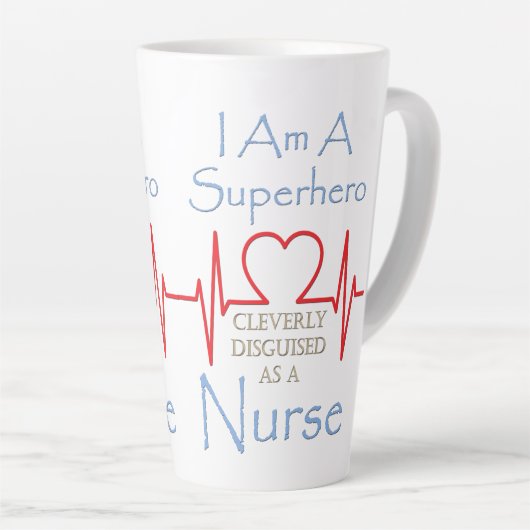 Superheld Nurse Giant Coffee Mok (Rechterhoek)