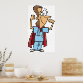 Superheld Nurse Poster (Keuken)