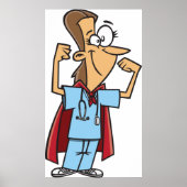 Superheld Nurse Poster (Voorkant)