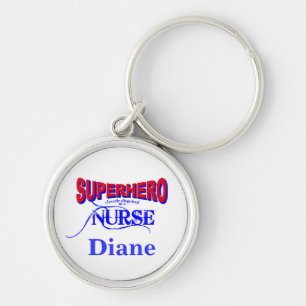 Superheld Nurse Sleutelhanger - Gepersonaliseerd
