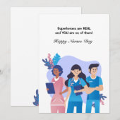 Superheld Nurses Day Wenskaart (Voorkant / Achterkant)