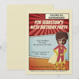 Superheld Old Comic Novelty Birthday Party Kaart