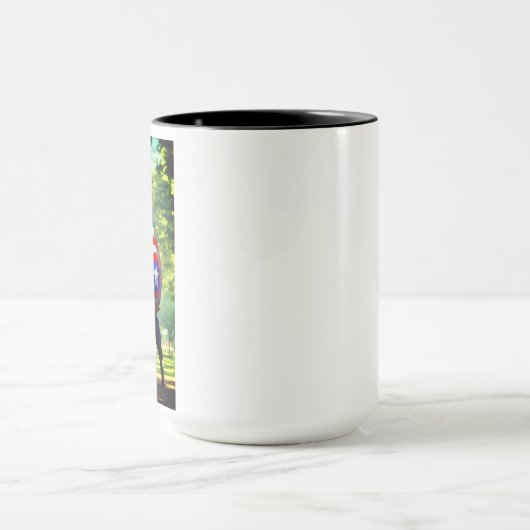 Superheld ontwerp op beker mok (Midden)