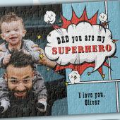 Superheld pa Comic Speech Bubble Foto Legpuzzel