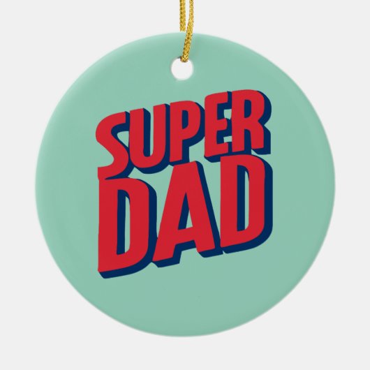 Superheld pa keramisch ornament (Voorkant)