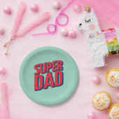 Superheld pa papieren bordje (Feest)