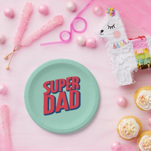 Superheld pa papieren bordje (Feest)