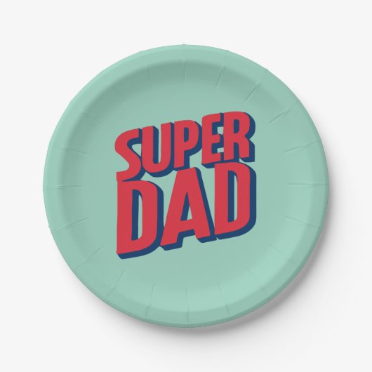 Superheld pa papieren bordje (Voorkant)