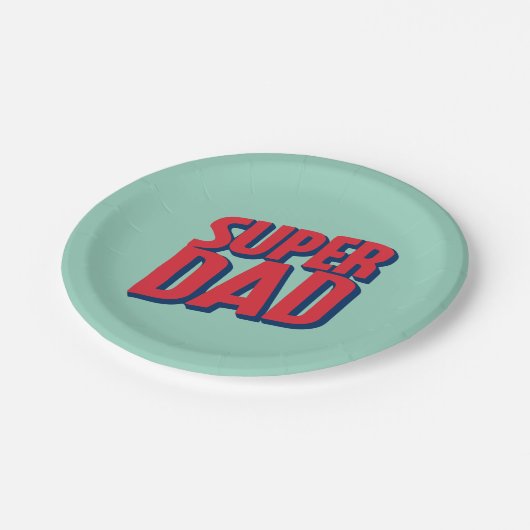 Superheld pa papieren bordje (Gekanteld)