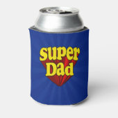 Superheld pa Red Yellow Blue Vaderdag superheld Blikjeskoeler (Blikje Achterkant)