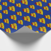 Superheld pa Red Yellow Blue Vaderdag superheld Cadeaupapier (Hoek)