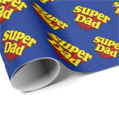 Superheld pa Red Yellow Blue Vaderdag superheld Cadeaupapier (Rol Hoek)