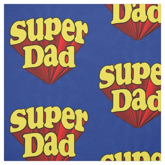 Superheld pa Red Yellow Blue Vaderdag superheld Stof (Swatch)