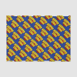 Superheld pa Red Yellow Blue Vaderdag superheld Tissuepapier