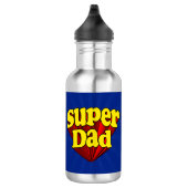 Superheld pa Red Yellow Blue Vaderdag superheld Waterfles (Rechts)