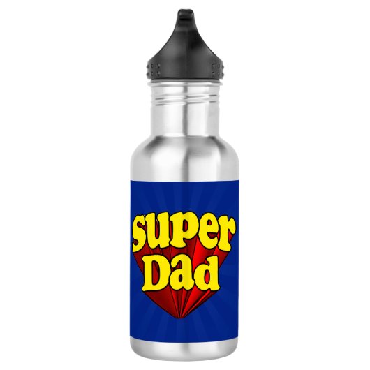 Superheld pa Red Yellow Blue Vaderdag superheld Waterfles (Rechts)