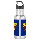 Superheld pa Red Yellow Blue Vaderdag superheld Waterfles (Achterkant)