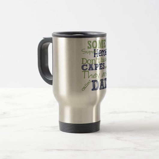 Superheld pa reisbeker (Voorkant links)