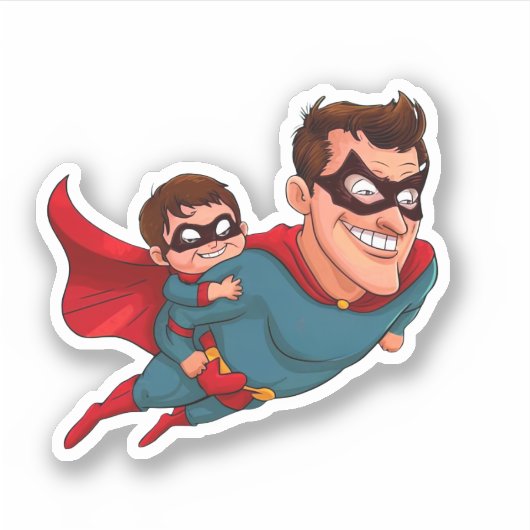 Superheld pa sticker (Voorkant)