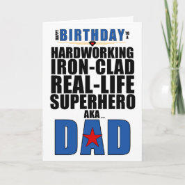 Superheld pa Typography Comic Book Birthday Kaart