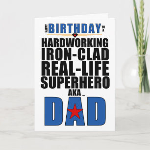 Superheld pa Typography Comic Book Birthday Kaart