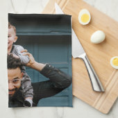 Superheld Pap Cartoon Speech Bubble Vaders dag Theedoek (Quarter Fold)