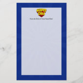 Superheld Pap, superheld rood/geel/blauw Vaderdag Briefpapier (Voorkant)