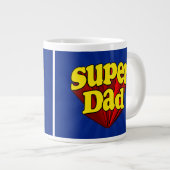 Superheld Pap, superheld rood/geel/blauw Vaderdag Grote Koffiekop (Voorkant rechts)