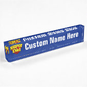 Superheld Pap, superheld rood/geel/blauw Vaderdag Naambordje