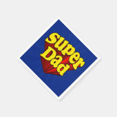 Superheld Pap, superheld rood/geel/blauw Vaderdag Servet (Hoek)