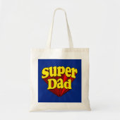 Superheld Pap, superheld rood/geel/blauw Vaderdag Tote Bag (Voorkant)