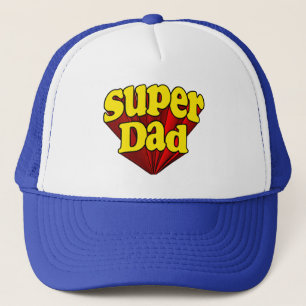 Superheld Pap, superheld rood/geel/blauw Vaderdag Trucker Pet