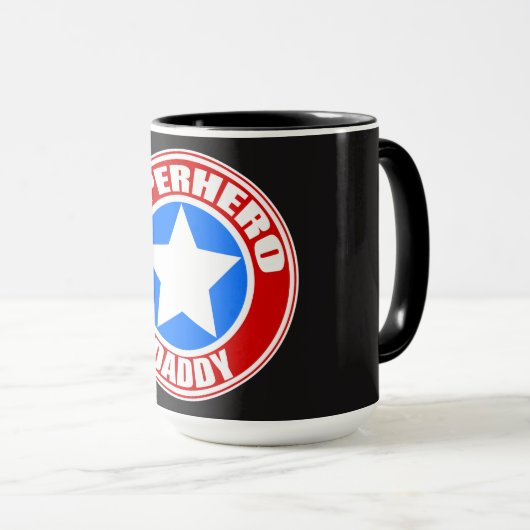 Superheld papa 15oz Combo Mok (Voorkant rechts)
