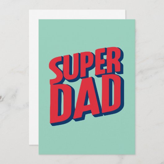 Superheld Papa Feestdagenkaart (Voorkant / Achterkant)